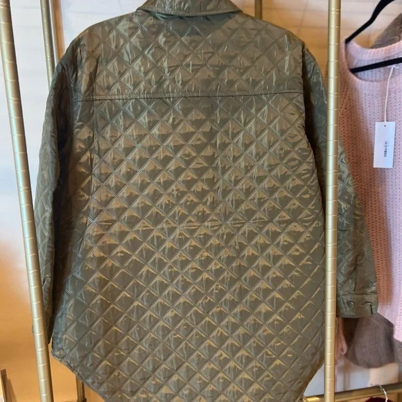 Olive Quilted Jacket - Picture 3 of 3